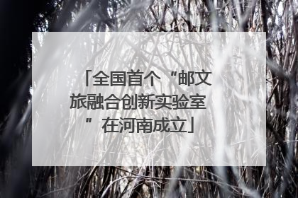 全国首个“邮文旅融合创新实验室”在河南成立