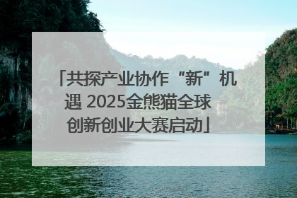 共探产业协作“新”机遇 2025金熊猫全球创新创业大赛启动