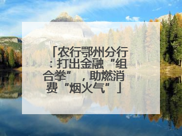 农行鄂州分行：打出金融“组合拳”，助燃消费“烟火气”