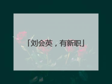 刘会英，有新职