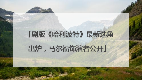 剧版《哈利波特》最新选角出炉，马尔福饰演者公开