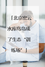 北京密云水库鸟岛成了生态“训练场”