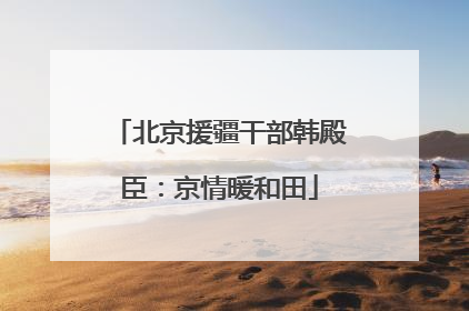 北京援疆干部韩殿臣：京情暖和田