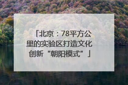 北京：78平方公里的实验区打造文化创新“朝阳模式”
