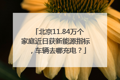 北京11.84万个家庭近日获新能源指标，车辆去哪充电？