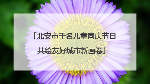 北安市千名儿童同庆节日 共绘友好城市新画卷