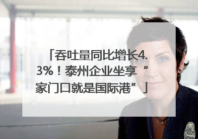 吞吐量同比增长4.3%！泰州企业坐享“家门口就是国际港”