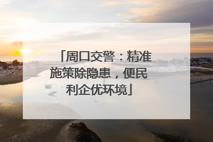 周口交警：精准施策除隐患，便民利企优环境