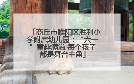 商丘市睢阳区胜利小学附属幼儿园：“六一”童趣满溢 每个孩子都是舞台主角