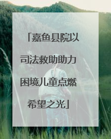 嘉鱼县院以司法救助助力困境儿童点燃希望之光