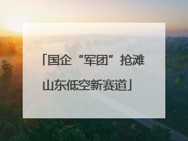 国企“军团”抢滩山东低空新赛道