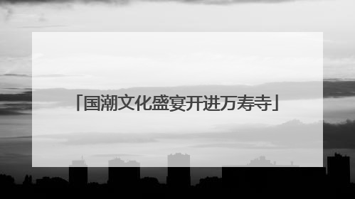 国潮文化盛宴开进万寿寺