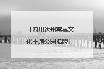四川达州禁毒文化主题公园揭牌