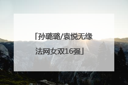 孙璐璐/袁悦无缘法网女双16强
