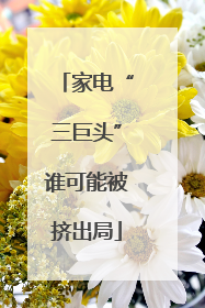家电“三巨头”谁可能被挤出局