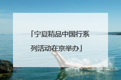宁夏精品中国行系列活动在京举办