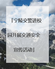 宁陵交警进校园开展交通安全宣传活动