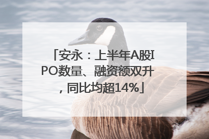 安永：上半年A股IPO数量、融资额双升，同比均超14%