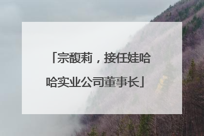 宗馥莉，接任娃哈哈实业公司董事长