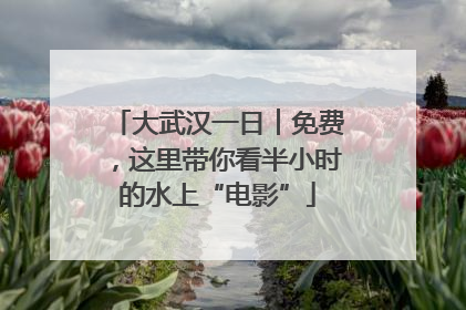 大武汉一日︱免费，这里带你看半小时的水上“电影”