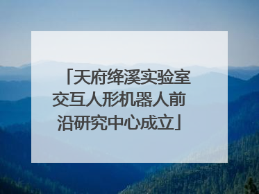 天府绛溪实验室交互人形机器人前沿研究中心成立
