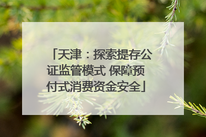 天津：探索提存公证监管模式 保障预付式消费资金安全