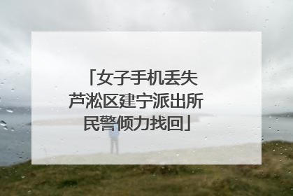 女子手机丢失 芦淞区建宁派出所民警倾力找回