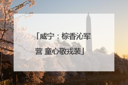 威宁：棕香沁军营 童心敬戎装