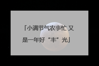 小满节气农事忙 又是一年好“丰”光