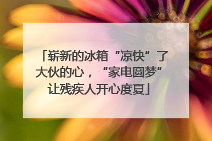 崭新的冰箱“凉快”了大伙的心，“家电圆梦”让残疾人开心度夏