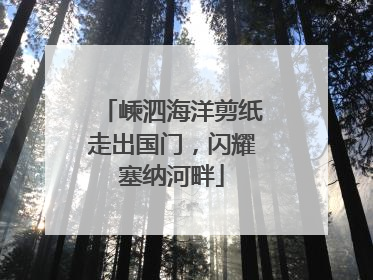 嵊泗海洋剪纸走出国门，闪耀塞纳河畔