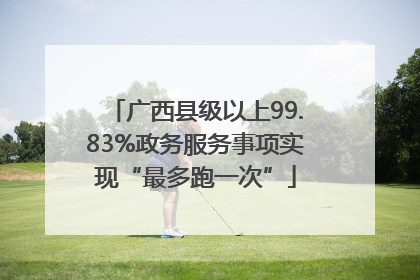 广西县级以上99.83%政务服务事项实现“最多跑一次”