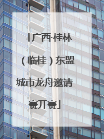 广西·桂林（临桂）东盟城市龙舟邀请赛开赛