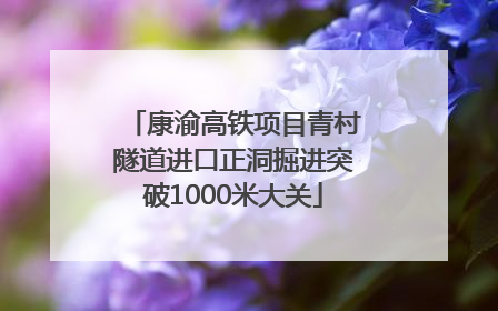 康渝高铁项目青村隧道进口正洞掘进突破1000米大关
