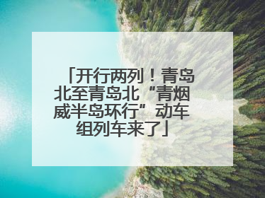 开行两列！青岛北至青岛北“青烟威半岛环行”动车组列车来了