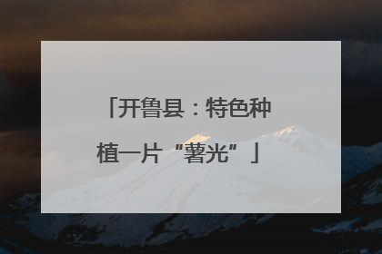 开鲁县：特色种植一片“薯光”