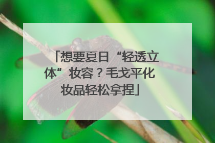 想要夏日“轻透立体”妆容？毛戈平化妆品轻松拿捏