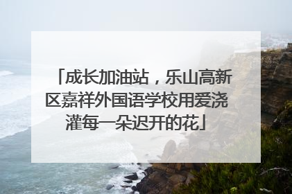成长加油站，乐山高新区嘉祥外国语学校用爱浇灌每一朵迟开的花
