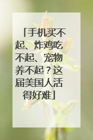手机买不起、炸鸡吃不起、宠物养不起？这届美国人活得好难