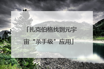 扎克伯格找到元宇宙“杀手级”应用