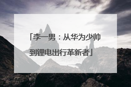 李一男：从华为少帅到锂电出行革新者