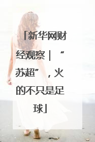 新华网财经观察｜“苏超”，火的不只是足球