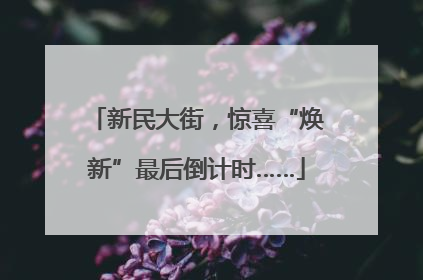 新民大街，惊喜“焕新”最后倒计时……