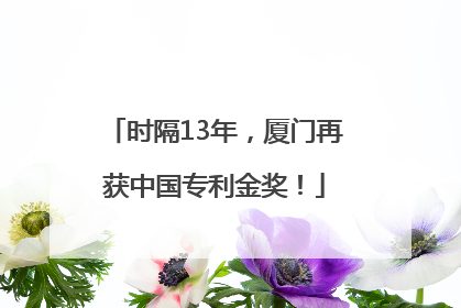 时隔13年，厦门再获中国专利金奖！