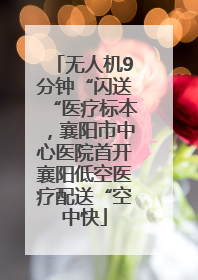 无人机9分钟“闪送“医疗标本，襄阳市中心医院首开襄阳低空医疗配送“空中快