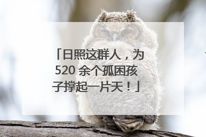 日照这群人，为 520 余个孤困孩子撑起一片天！