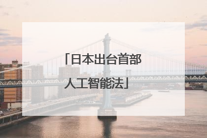 日本出台首部人工智能法