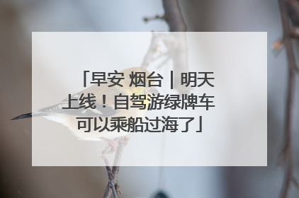 早安 烟台｜明天上线！自驾游绿牌车可以乘船过海了