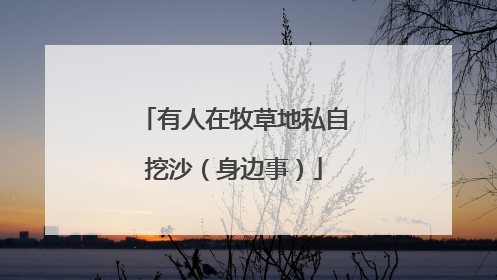 有人在牧草地私自挖沙（身边事）