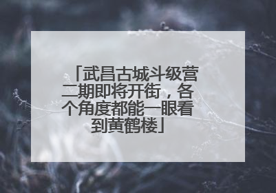 武昌古城斗级营二期即将开街，各个角度都能一眼看到黄鹤楼